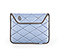 Plush Sleeve for the NEW iPad, iPad 2 - texture quartz blue / gunmetal