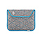 Plush Sleeve for the NEW iPad, iPad 2 - texture grey / cold blue