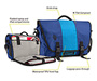Commute Laptop TSA-Friendly Messenger Bag Diagram