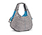 Scrunchie Yoga Tote Bag - nylon grey / cold blue