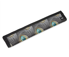 peacock feathers black green yellow