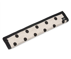 polka dots linen black