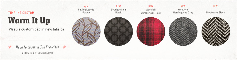 Warm It Up. Wrap a custom bag in new fabrics.