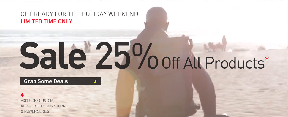 Sale. 25% off all products. For a limited time only.