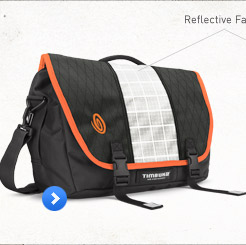 Custom Commute Messenger with reflective fabric